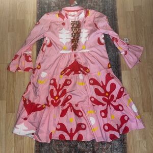 NWT Sheridan French Embellished Caty Dress - Blush Coral